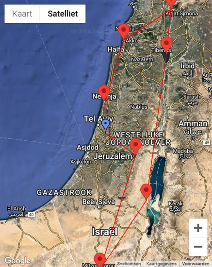 Route Spetterend Israel