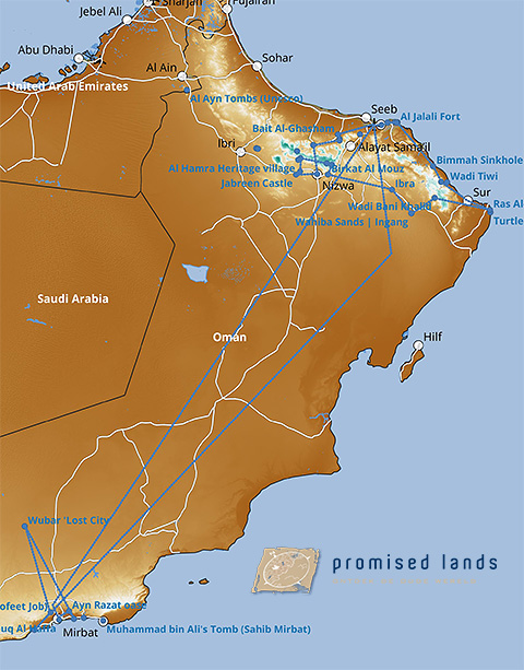 Kaart van Oman